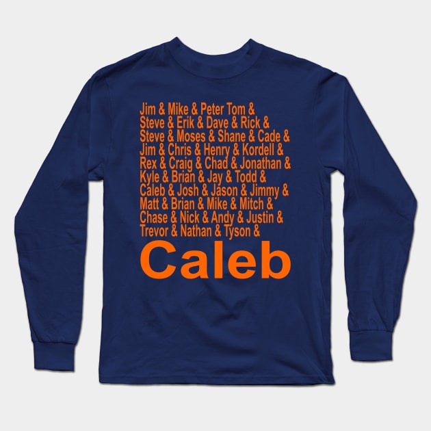 Bears Quarterbacks to Caleb Long Sleeve T-Shirt by Retro Sports